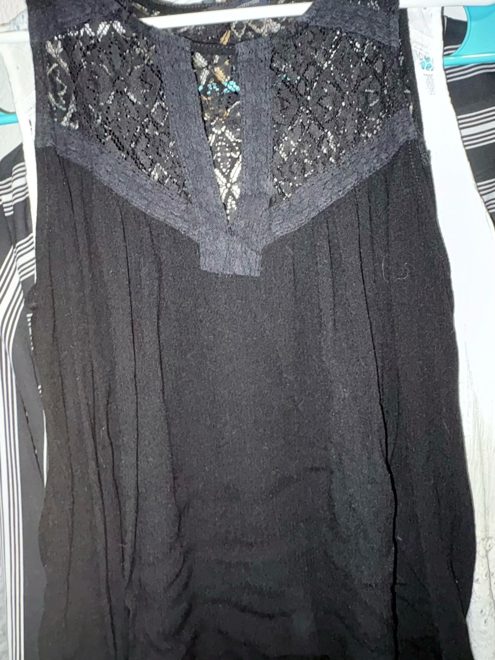 American Eagle Outfitters Black Lace Sleeveless Top